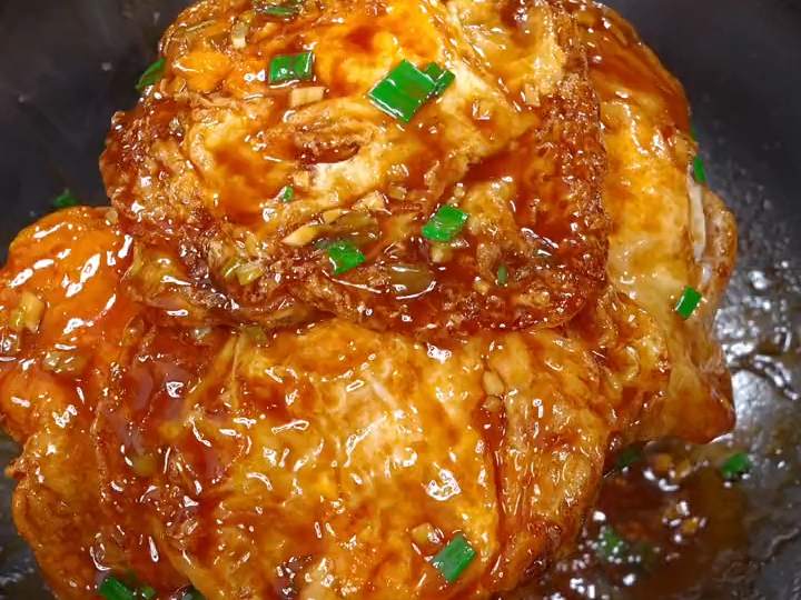 给孩子安排这个糖醋荷包蛋,酸甜适口,521和家人一起多多炫饭