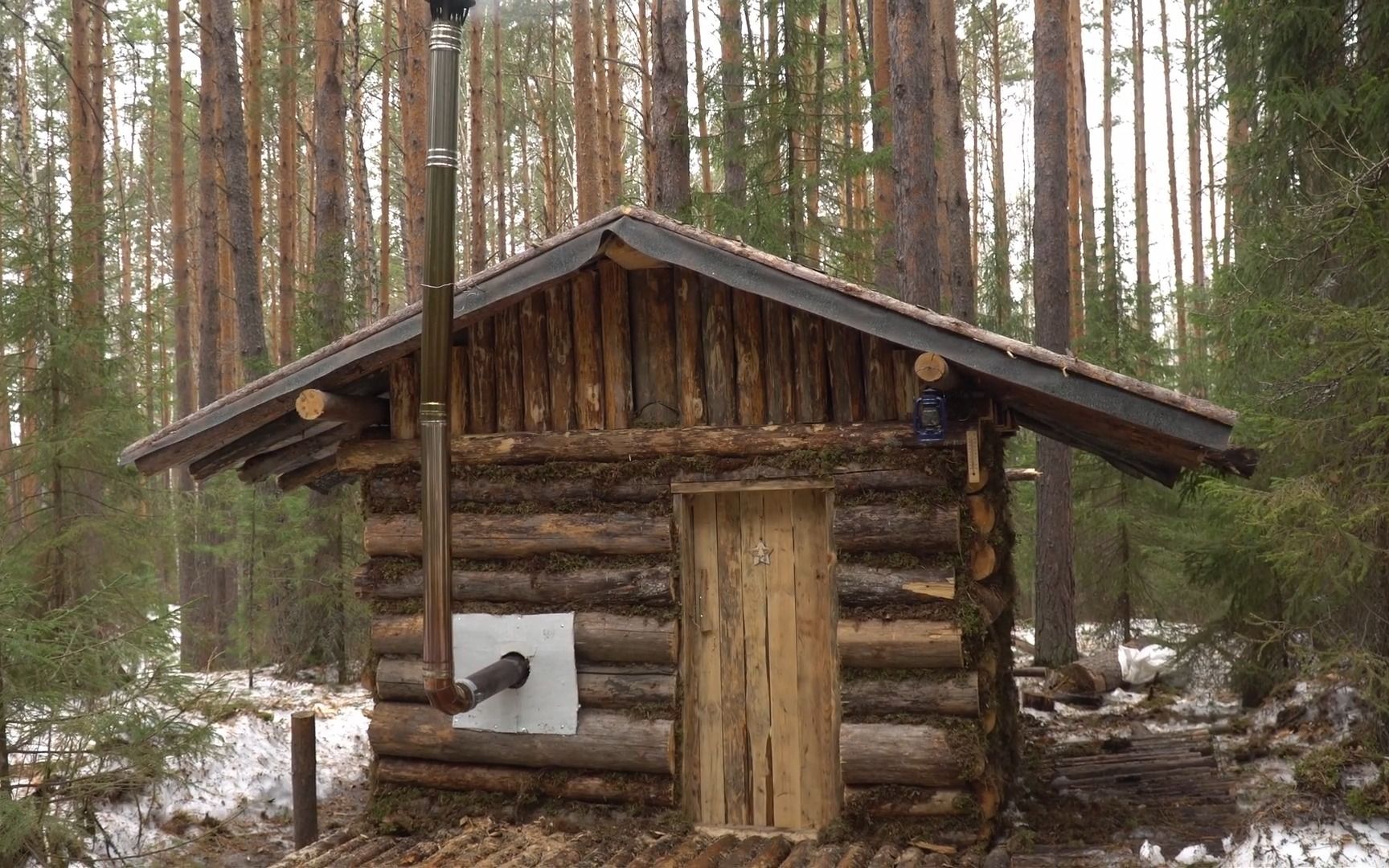【荒野独居】在荒野中的小木屋中生存, 远离尘烟好不惬意