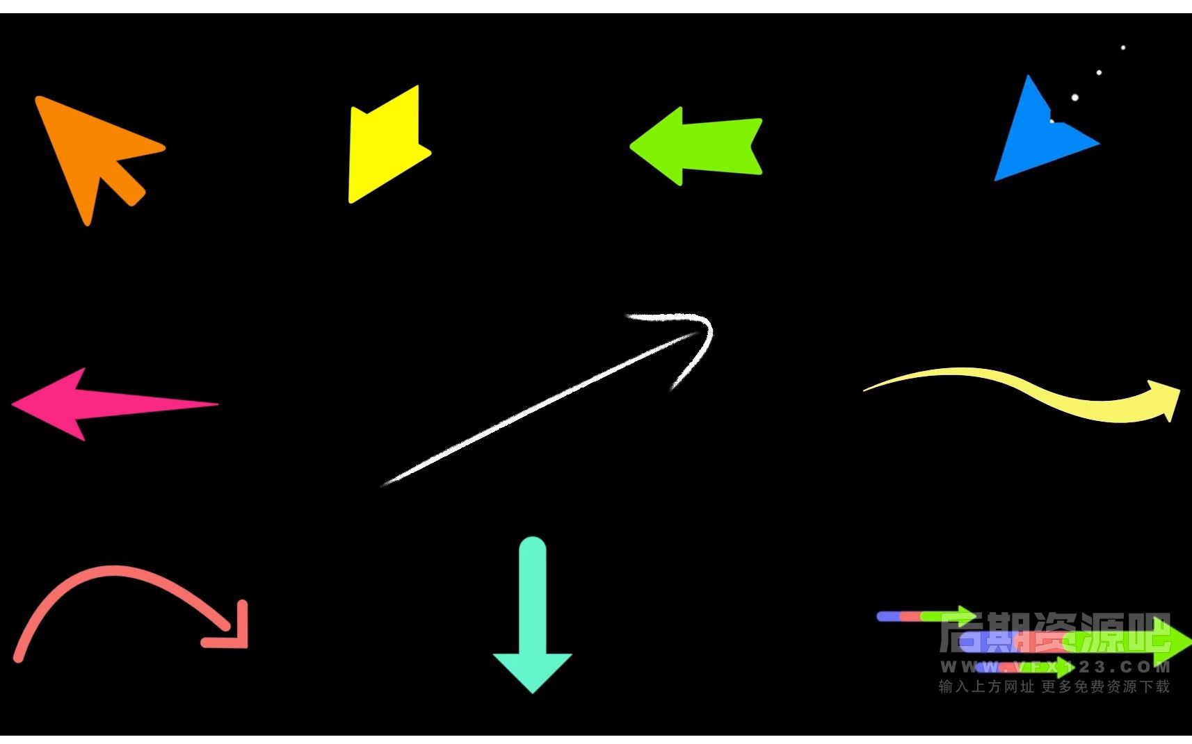fcpx插件 15个卡通手绘风格箭头动画 Arrow Animation Title Pack哔哩哔哩bilibili