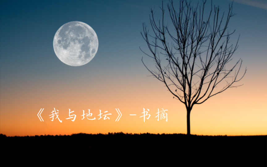 《我与地坛》相信我,你可以读完这段