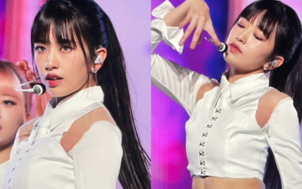 高马尾!大长腿!ive安宥真巴黎音银kitsch love dive饭拍