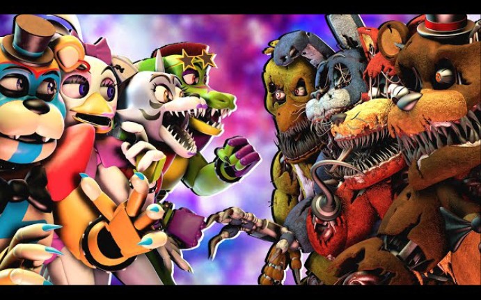 [SFM FNaF]Glamrock vs Demented哔哩哔哩bilibili