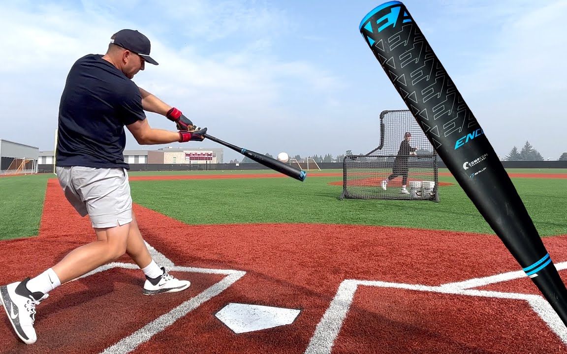 ai字幕 机翻 搬运 easton 2023款 碳纤维两片式混合 球棒 棒球棒 测试