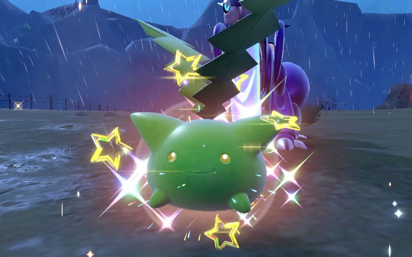 【宝可梦朱紫刷闪日常】闪毽子草 这个绿油油的颜色真的好看欸