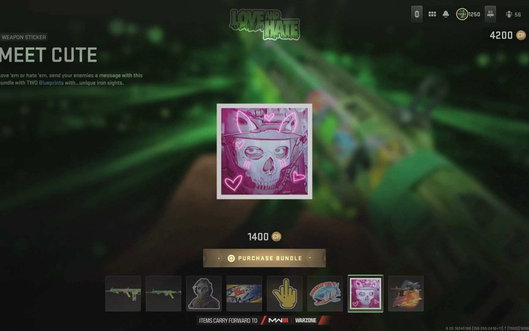 使命召唤19 爱与恨组合包预览 幽灵贴纸