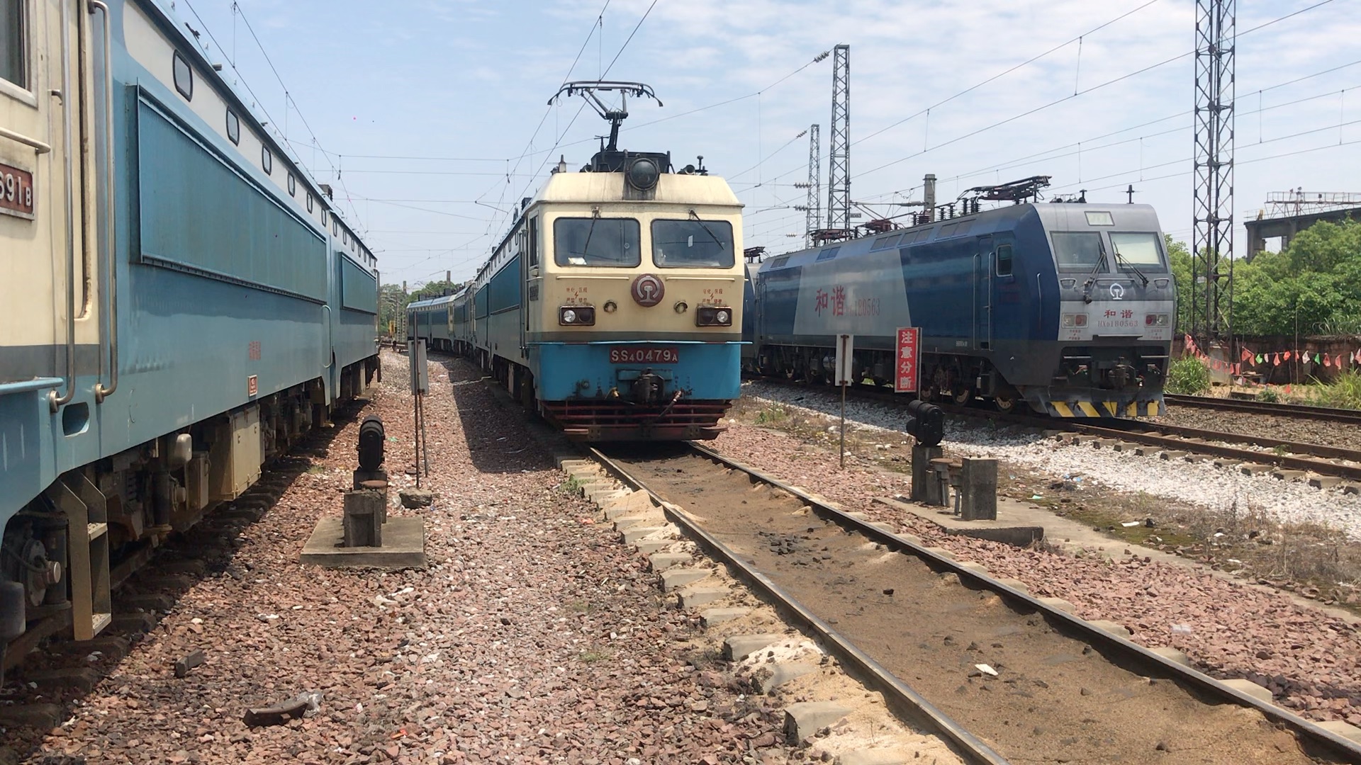 中国铁路悦耳的风机声南局福段ss4g0479启机