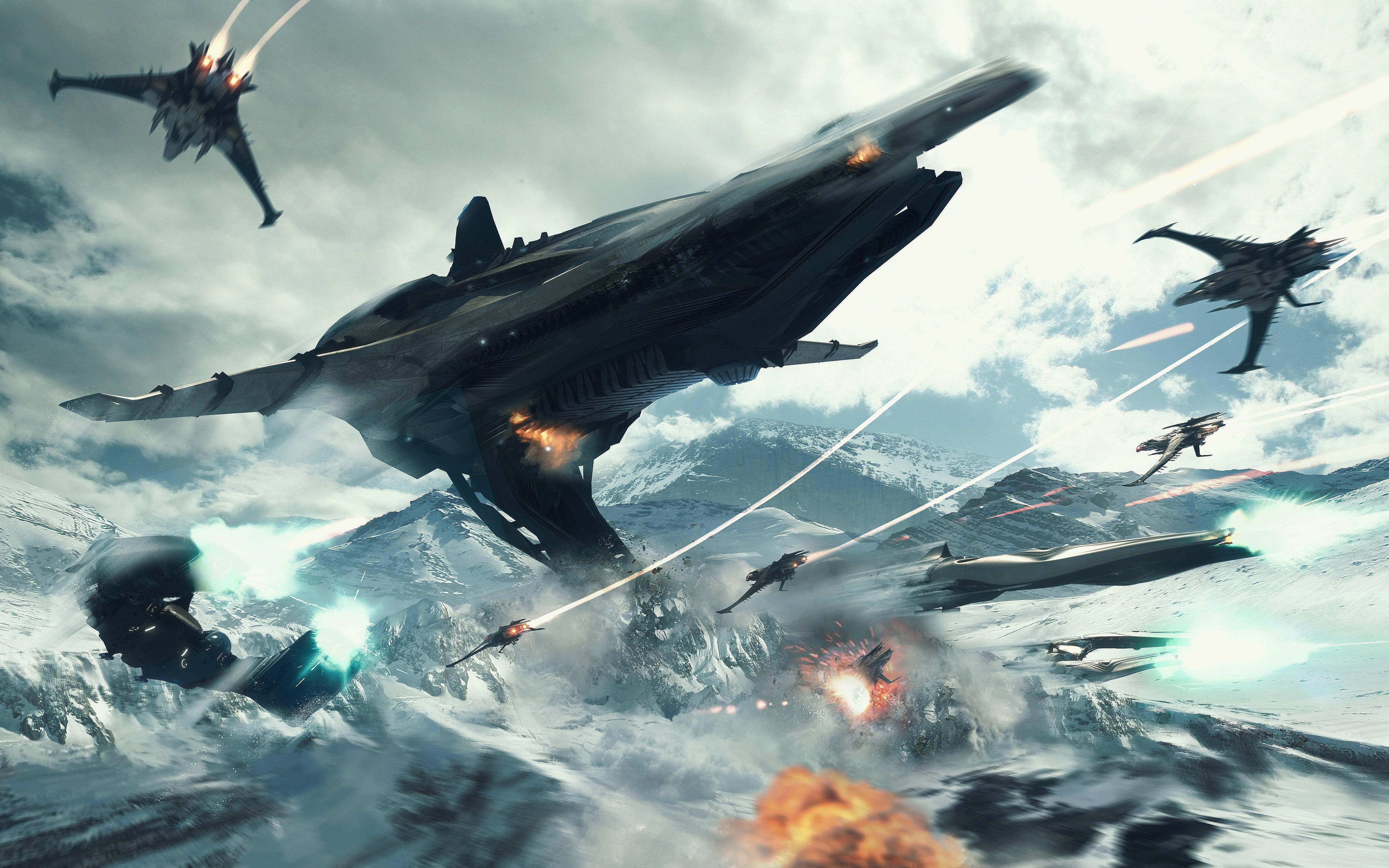 星际公民 rtx3080 4k画质 新版本材质着色以及星球登陆测试 克拉克