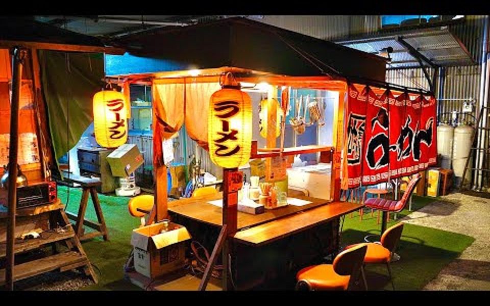 【日本美食】拖挂式屋台,周末出现的两轮车的拉面屋台