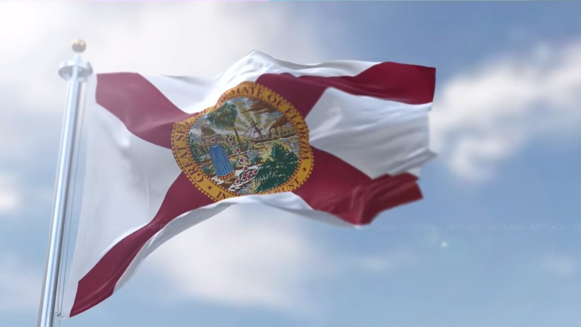 【np系列】美国佛罗里达州 州旗及州歌 - 《佛罗里达州(据草与天空