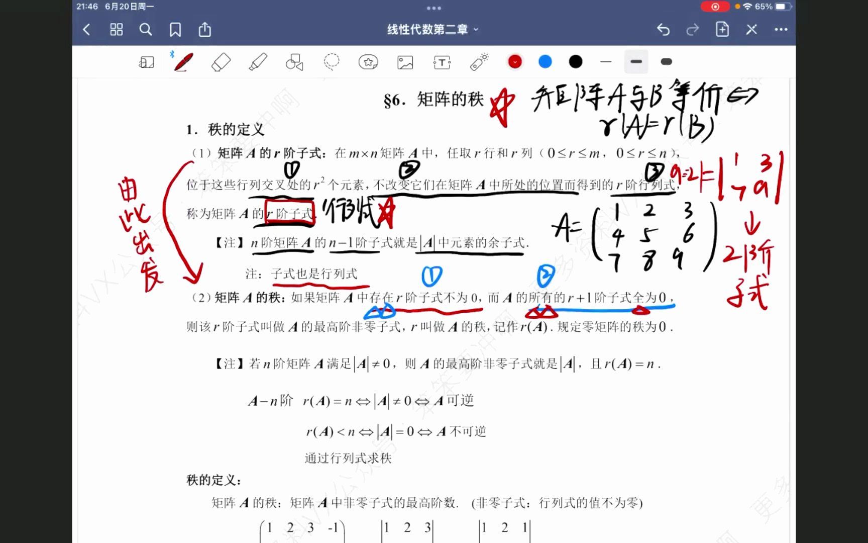 《2023考研数学》《线性代数》《矩阵秩的理解》哔哩哔哩bilibili