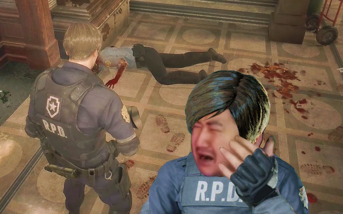 将尸变的马文警长爆头后悲痛万分的里昂