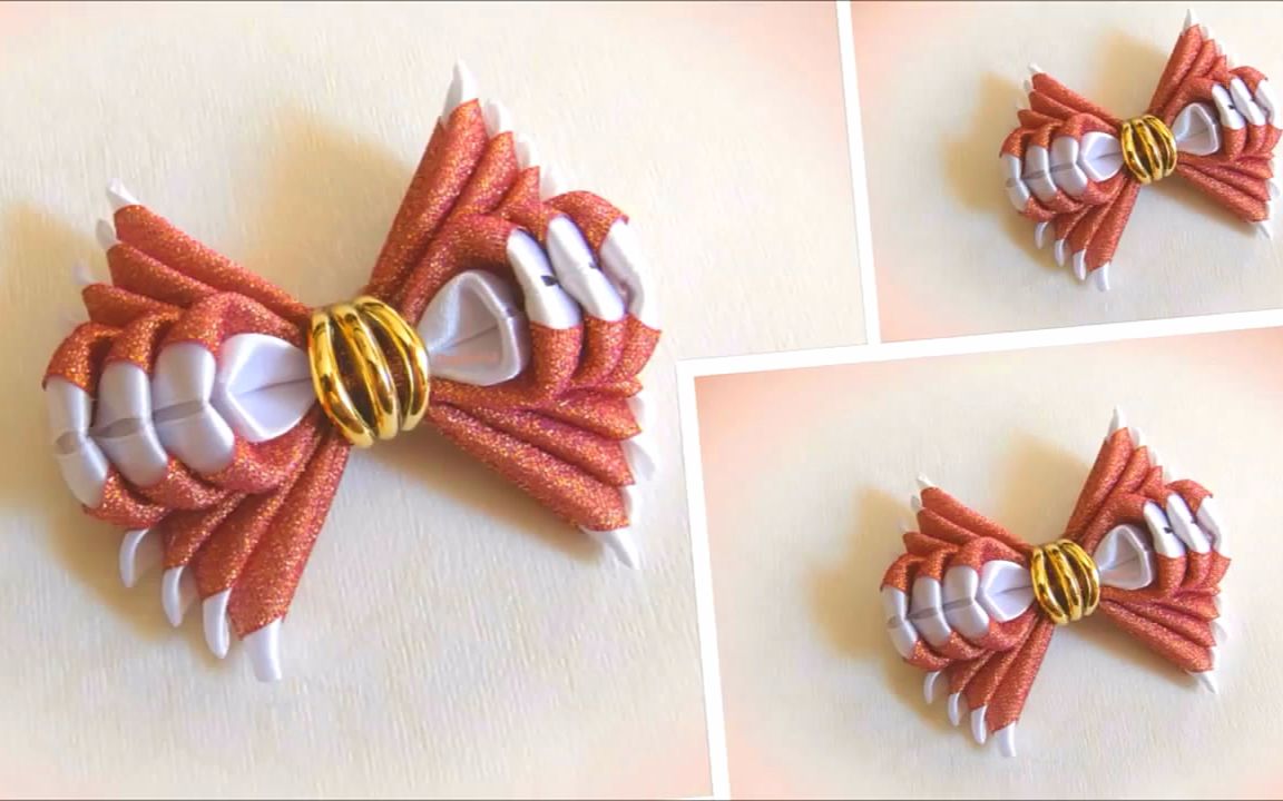 手工diy,用丝带制作蝴蝶发夹的方法和技巧