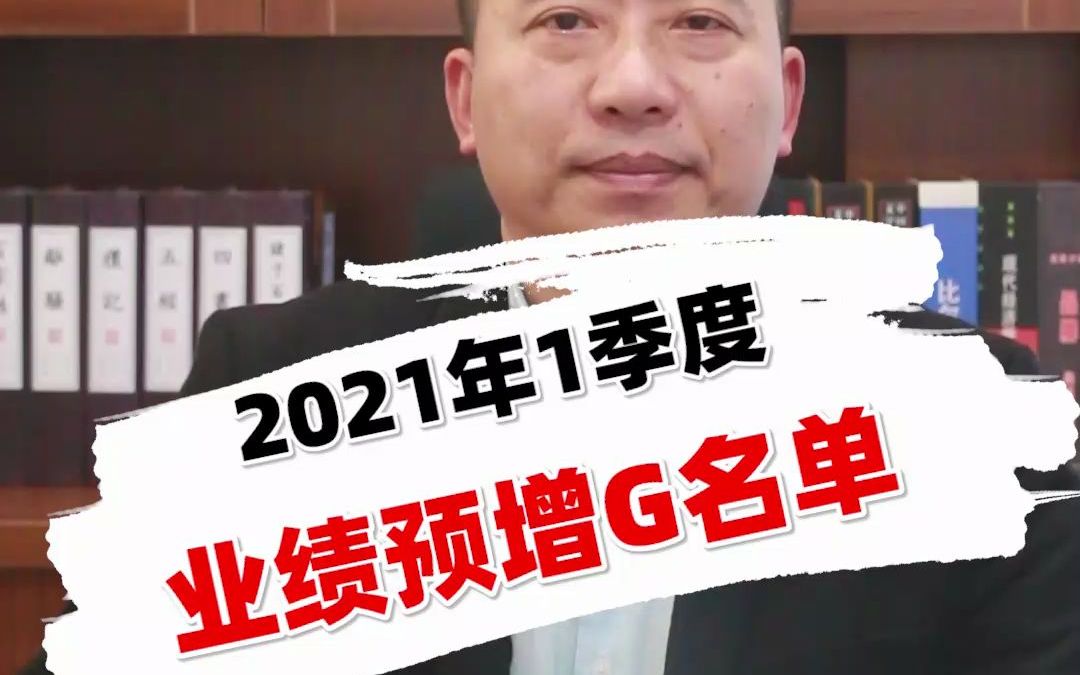 2021年一季度业绩预增股名单哔哩哔哩bilibili