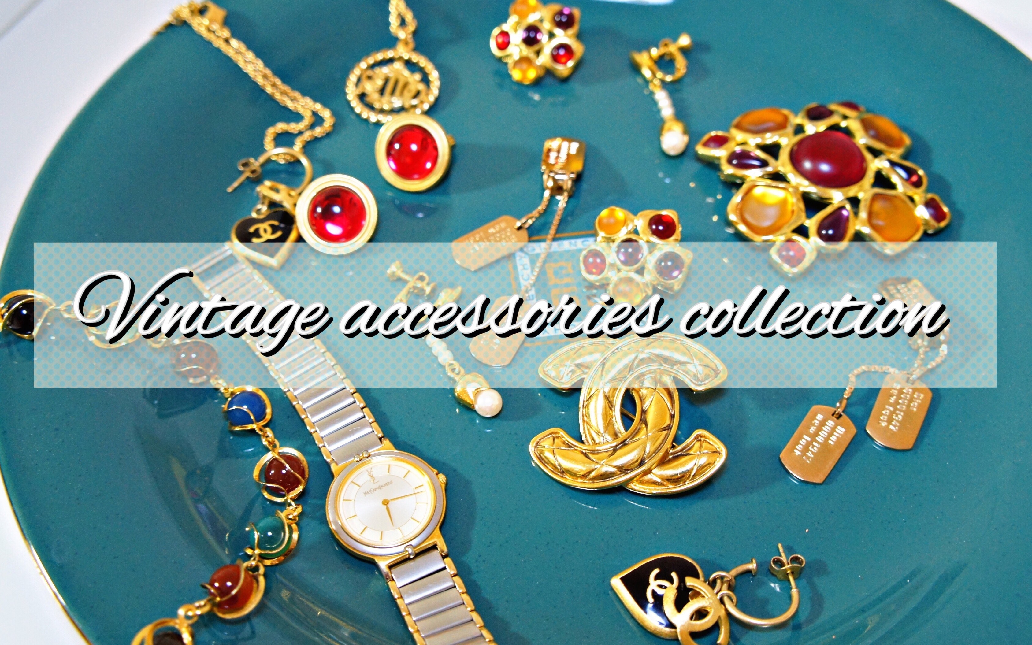 图图|vintage accessories 复古饰品:中古表:腰链:Monet:Chanel :Dior :YSL:耳夹:胸针:项链:手表哔哩哔哩bilibili