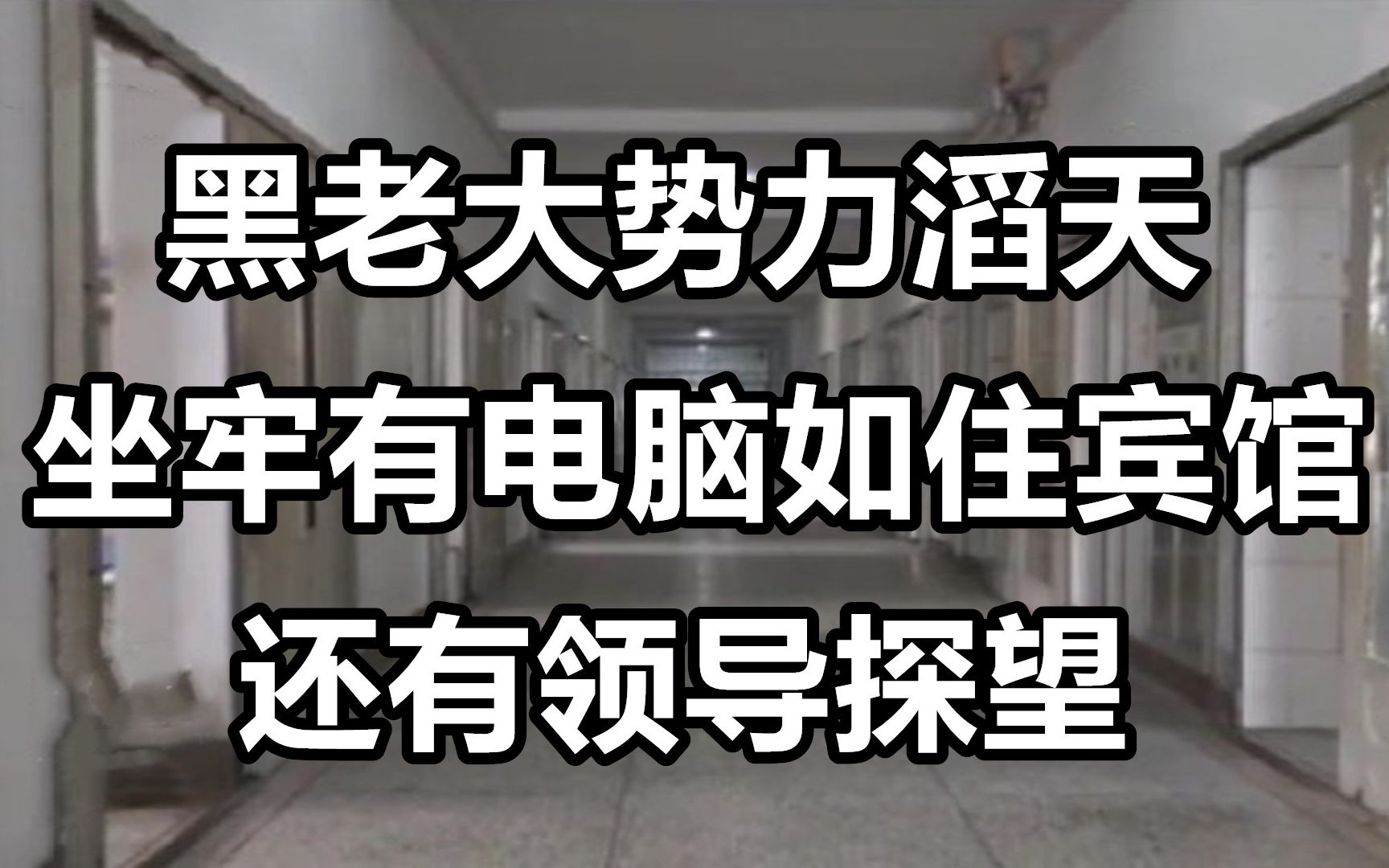 黑老大势力滔天坐牢有电脑如住宾馆还有领导探望,无期徒刑仅十年出狱哔哩哔哩bilibili