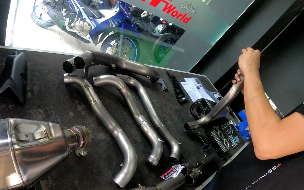 川崎zx-10r改装全段mivv恶魔排气声浪