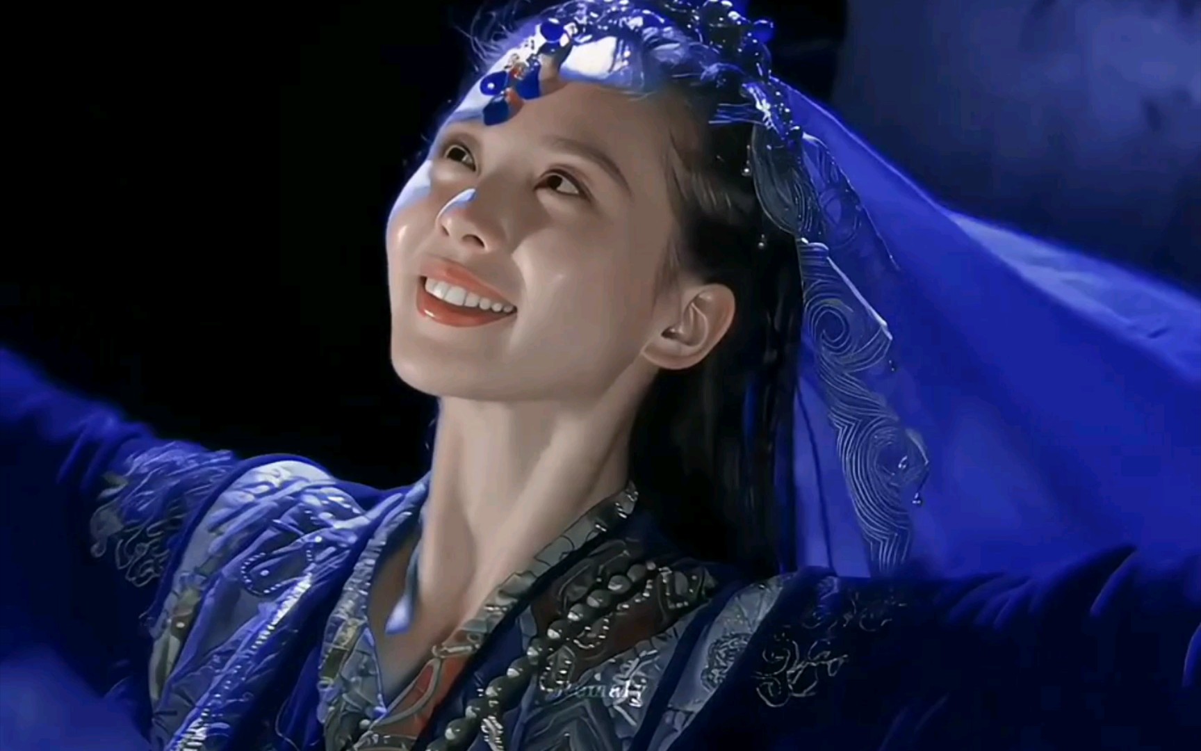 "两条蓝裙 同一个人送的" 广袖流仙裙-楼兰裙#刘诗诗