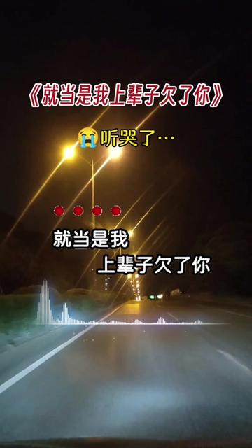 就当是我上辈子欠了你 #听哭了多少有故事的人 #催泪情歌 #痴情的我