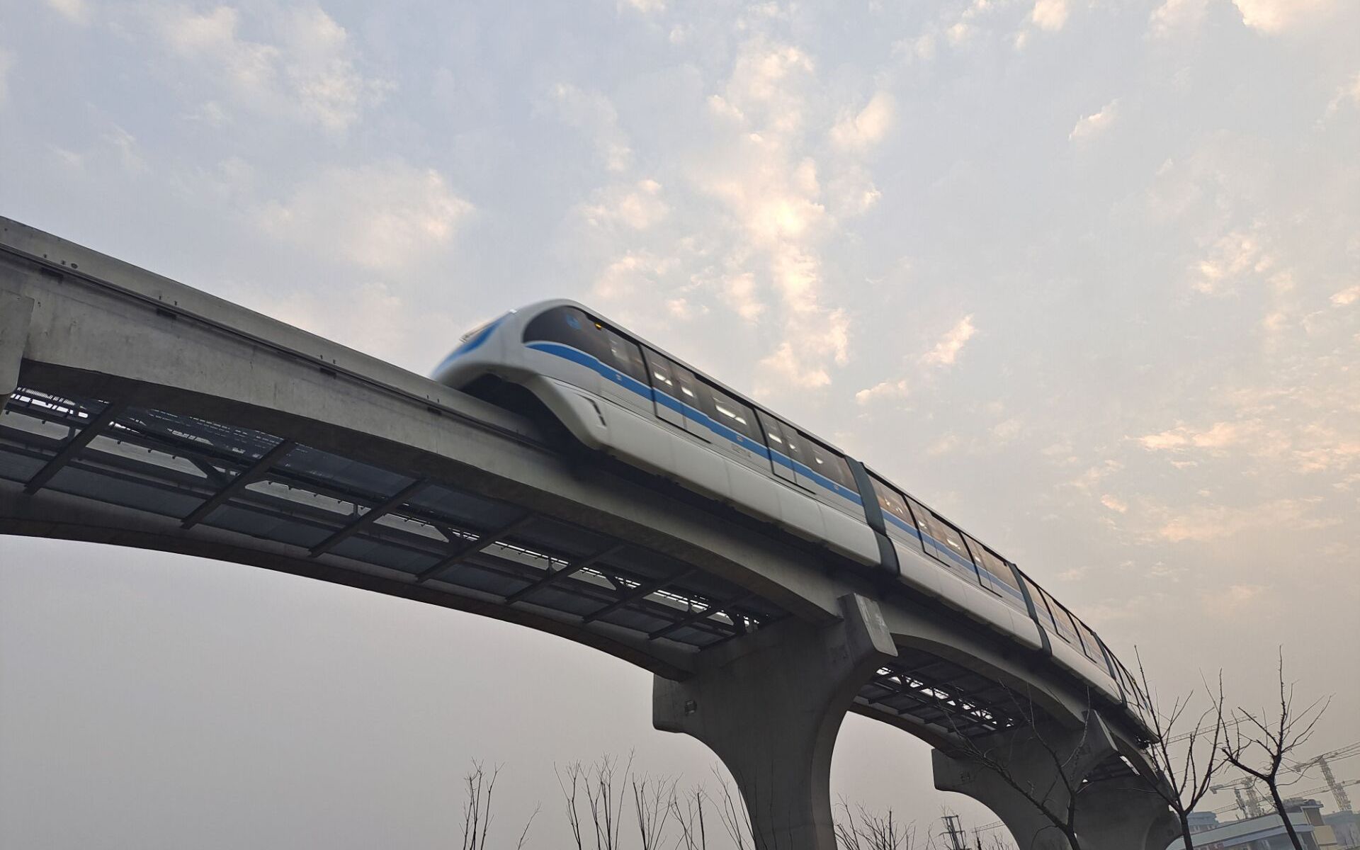 【单轨】【相约寒假,夜赏芜湖】芜湖单轨2号线(万春湖路→鸠兹广场)