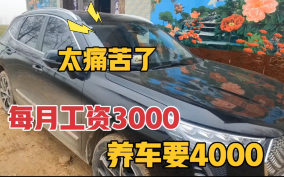 后悔买车了,每月工资才3000,养车每月4000,有车真不是个好事情哔哩哔哩bilibili