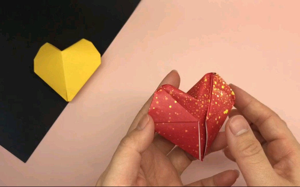 手残党也能学会的立体爱心折纸教程,赶紧一个送个你心爱的人吧#折纸