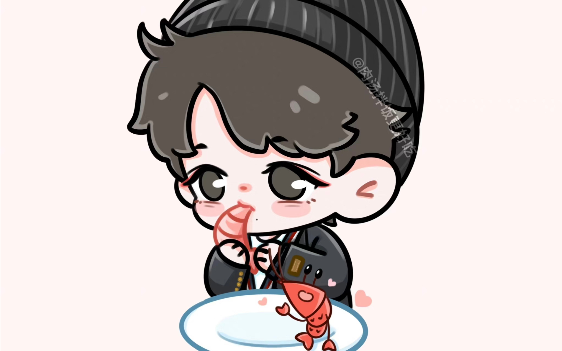 肖战笋尖吃播show～ 可爱撒,羡慕会画画的朋友