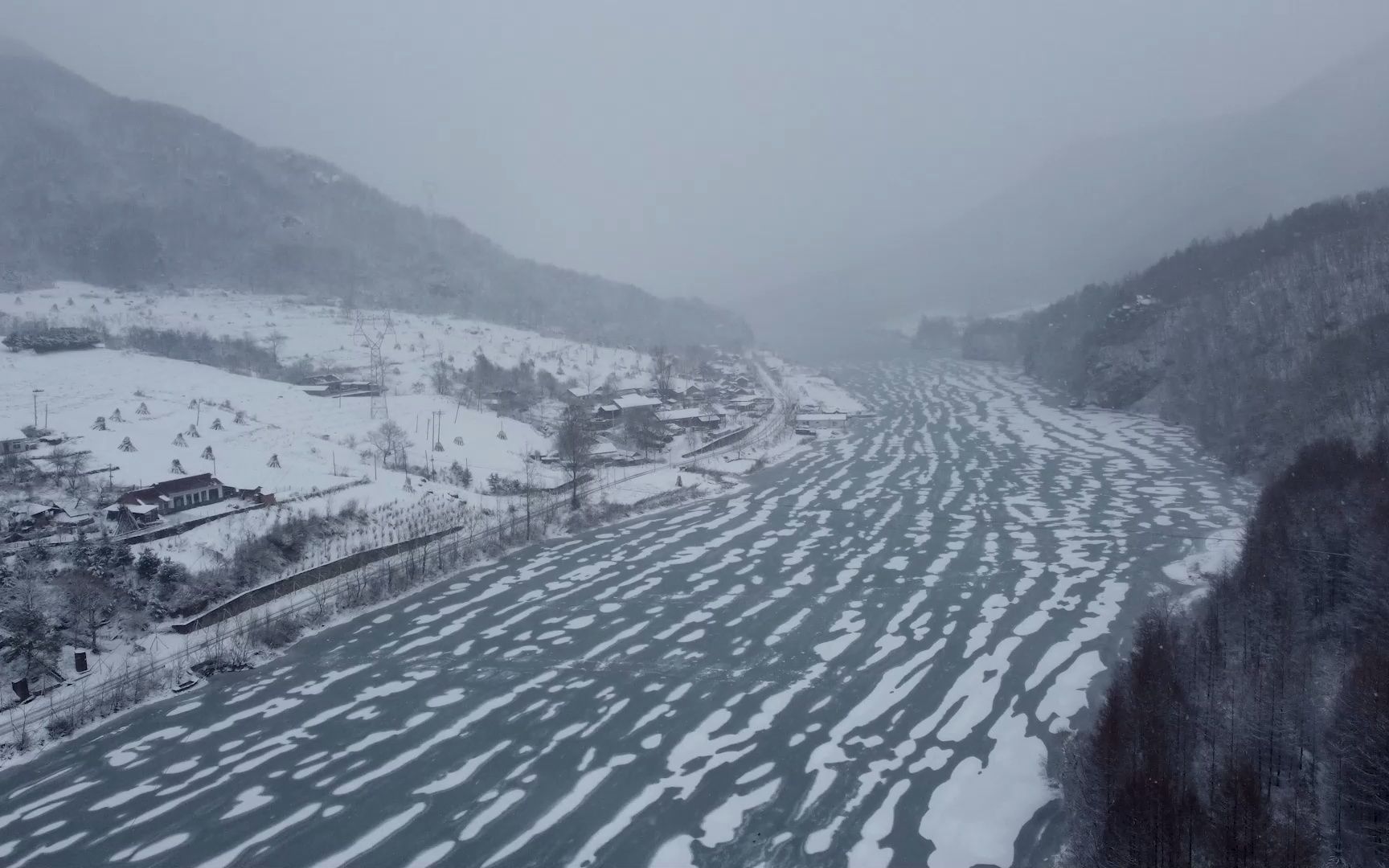 【航拍】中国宽甸雪景哔哩哔哩bilibili