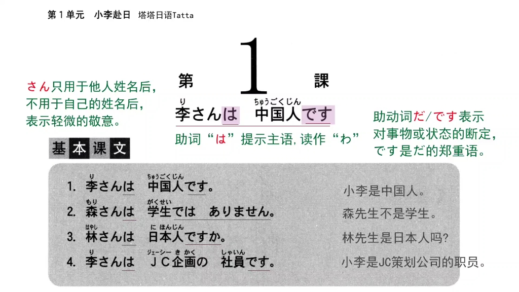 22页|新标准日本语初级上册第1课 基本课文