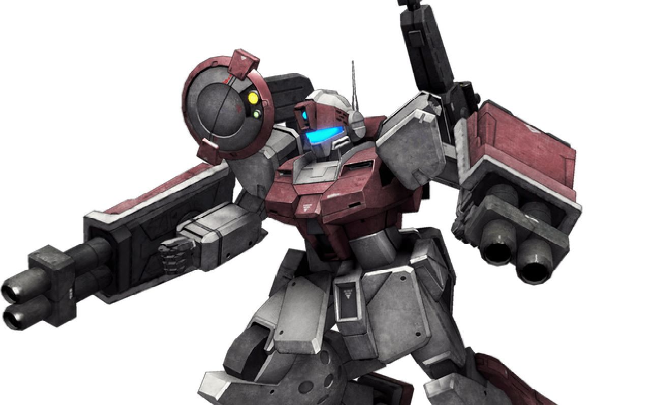 【手游】高达uce新机演示:量产型钢加农ii(rx-77d-4)