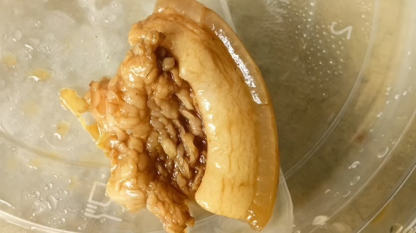 全他妈肥肉片子,还有一块淋巴肉