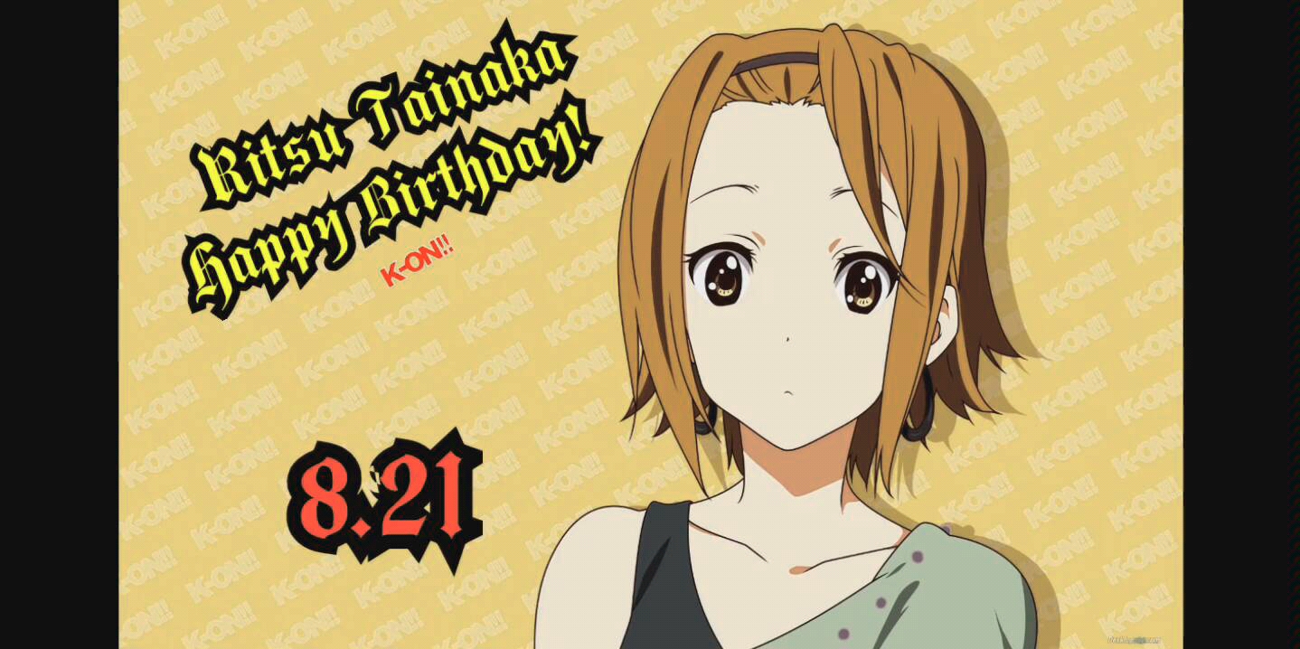 轻音少女821生日纪念樱高轻音部の部长田井中律の可爱瞬间剪辑