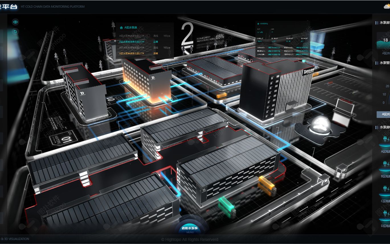 冷链物流 数字孪生 物流园区 智慧冷链 三维可视化大屏管理图扑软件哔哩哔哩bilibili