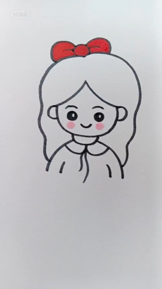 小女孩这样画