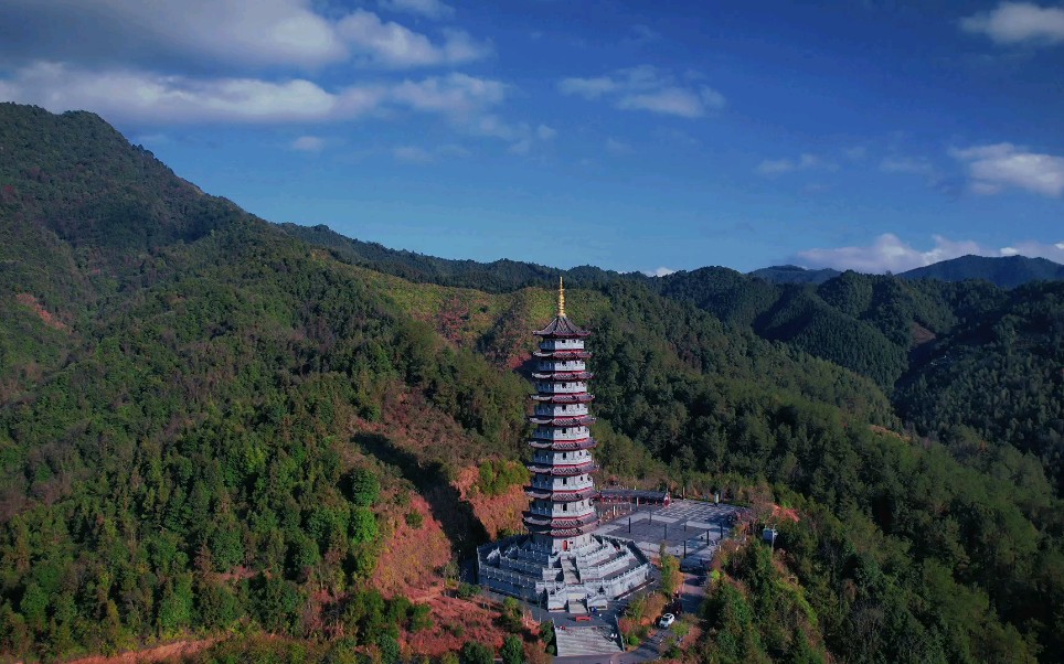 江西赣州崇义文昌塔航拍