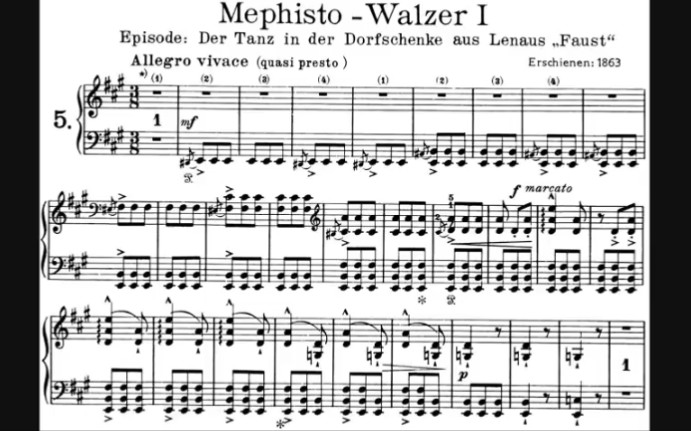 [图]梅菲斯特圆舞曲（Liszt - Mephisto Waltz No. 1, S. 514）