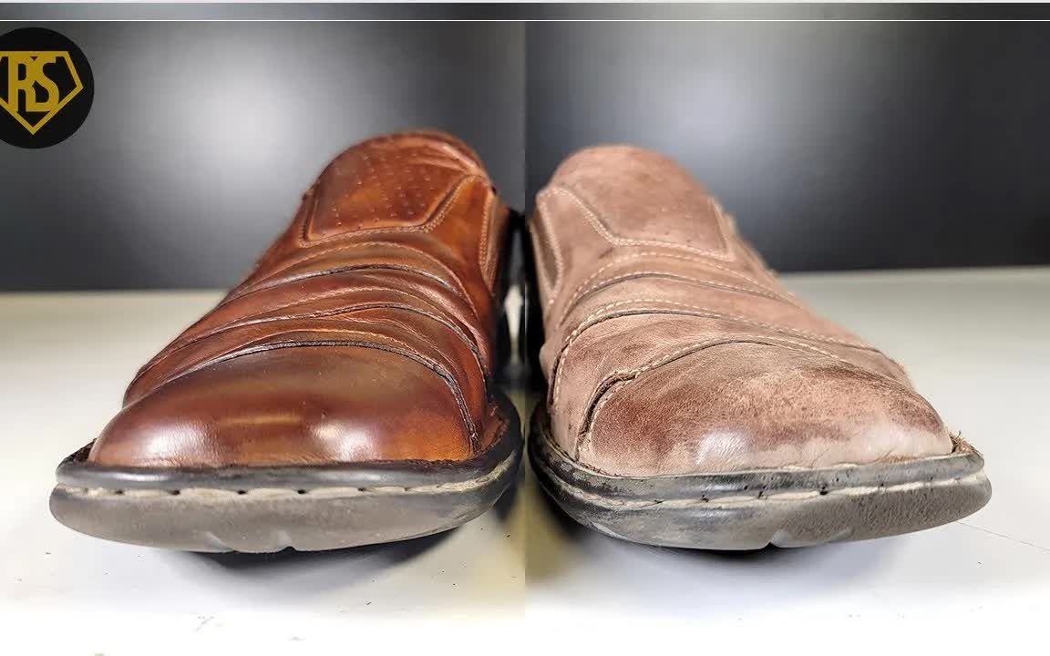 【沉浸式修复】95如何翻新旧皮鞋!
