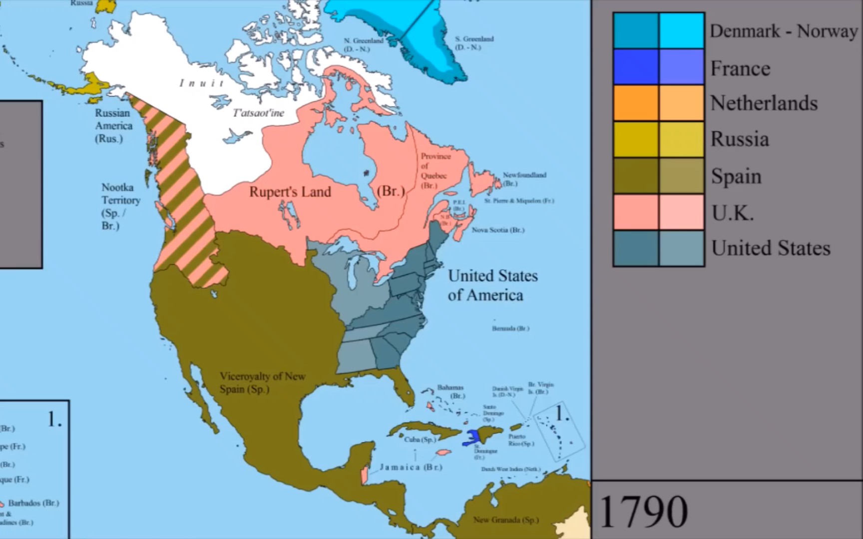 【历史地图】北美洲历史地图:每年「North America」哔哩哔哩bilibili