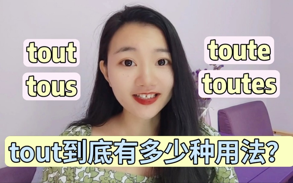 法语中tout, tous, toute,toutes到底有几种用法?|法语入门学习干货哔哩哔哩bilibili