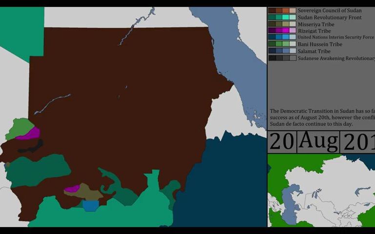 【历史地图】苏丹武装冲突  每周 (20022019)哔哩哔哩bilibili