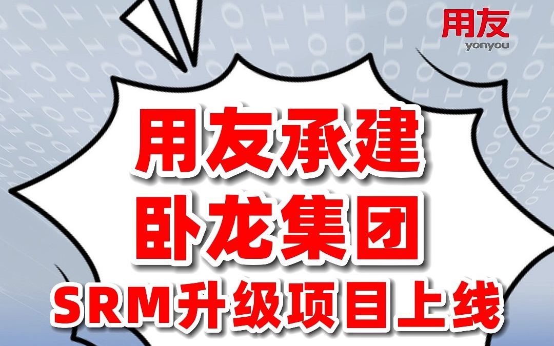 用友承建!卧龙集团SRM升级项目上线!哔哩哔哩bilibili