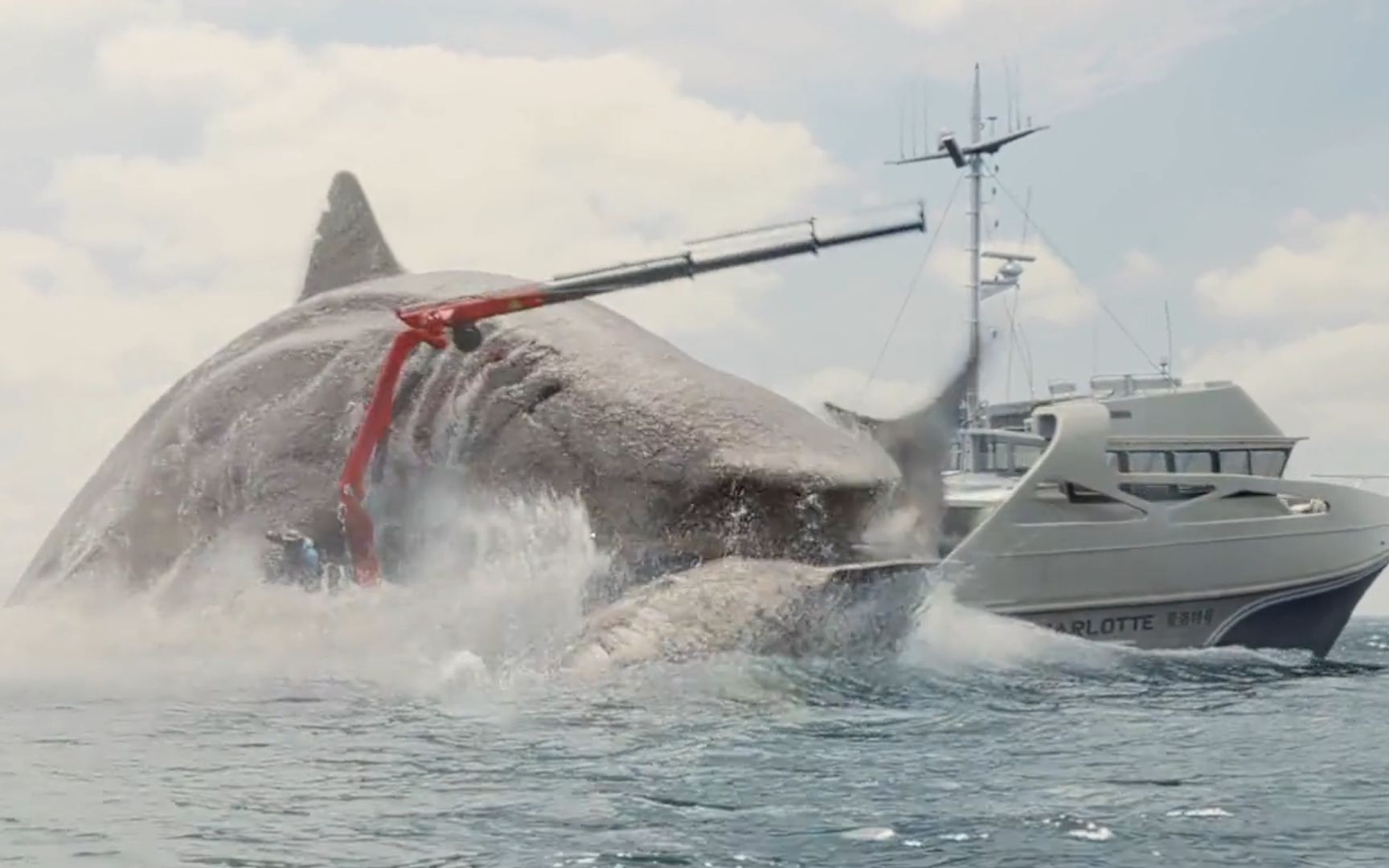 科考队深入海底1万米发现史前巨齿鲨一口直接咬断潜艇