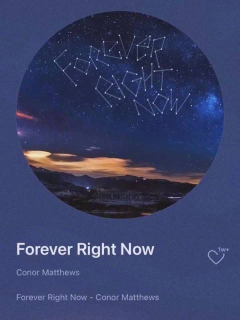 [图]#潮音乐晚安歌曲# 歌曲 Forever Right Now 歌手 Conor Matthews