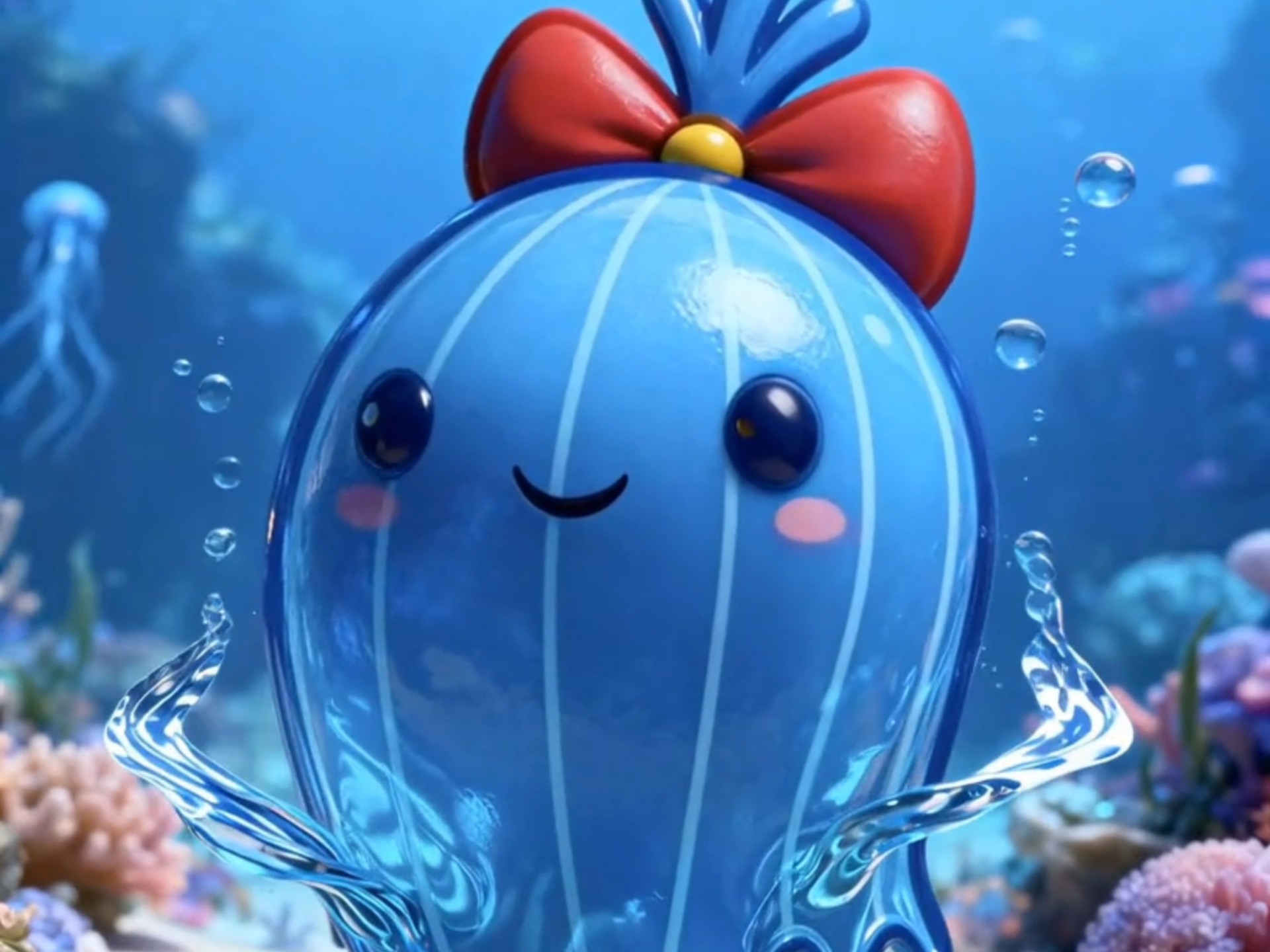 三主宠水蓝蓝(水蓝蓝——波波拉——水灵——圣水守护——蓝漪水灵)