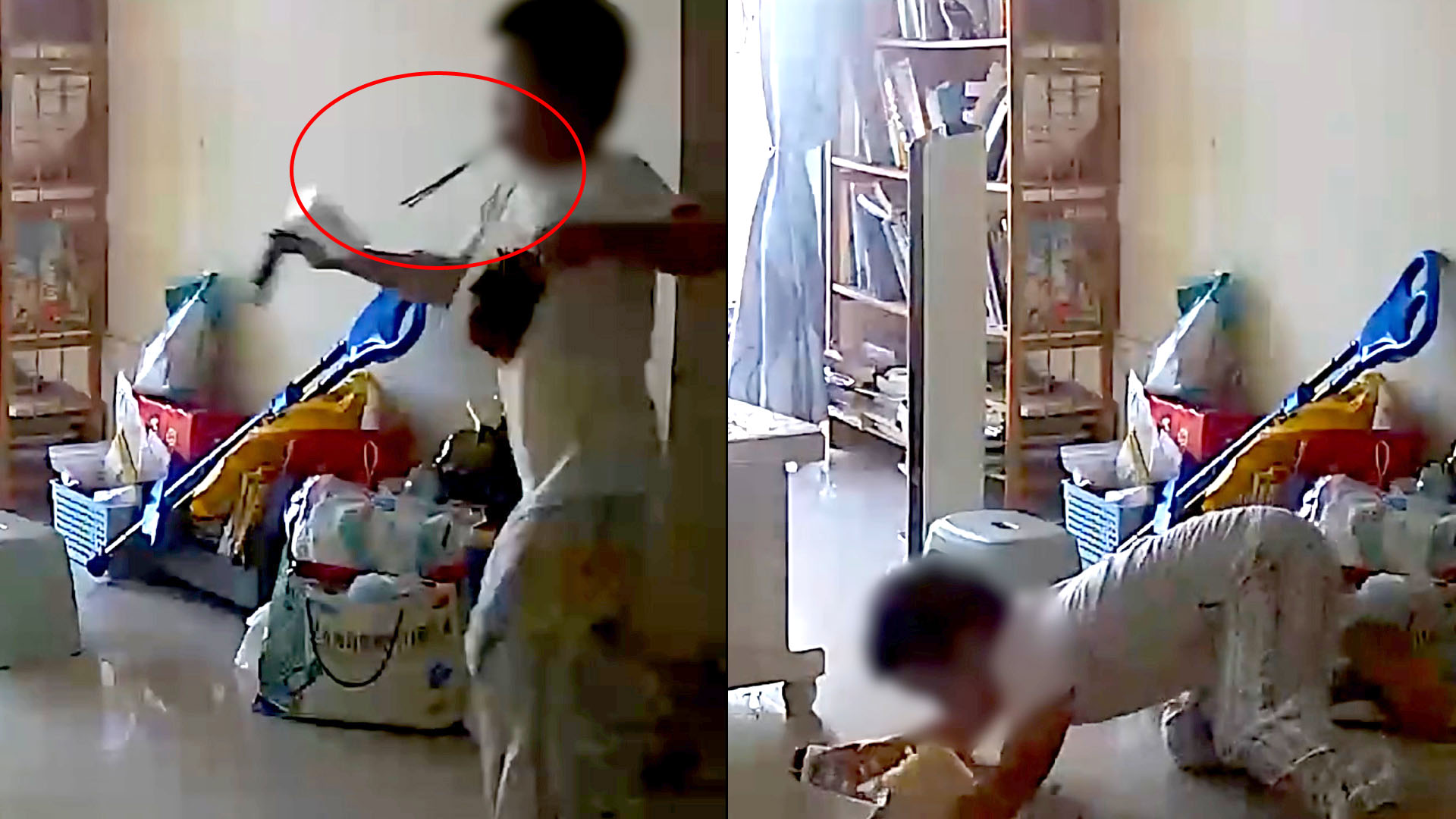 6岁男孩嘴叼筷子不慎摔倒，筷子直插入嘴，监控拍下揪心瞬间
