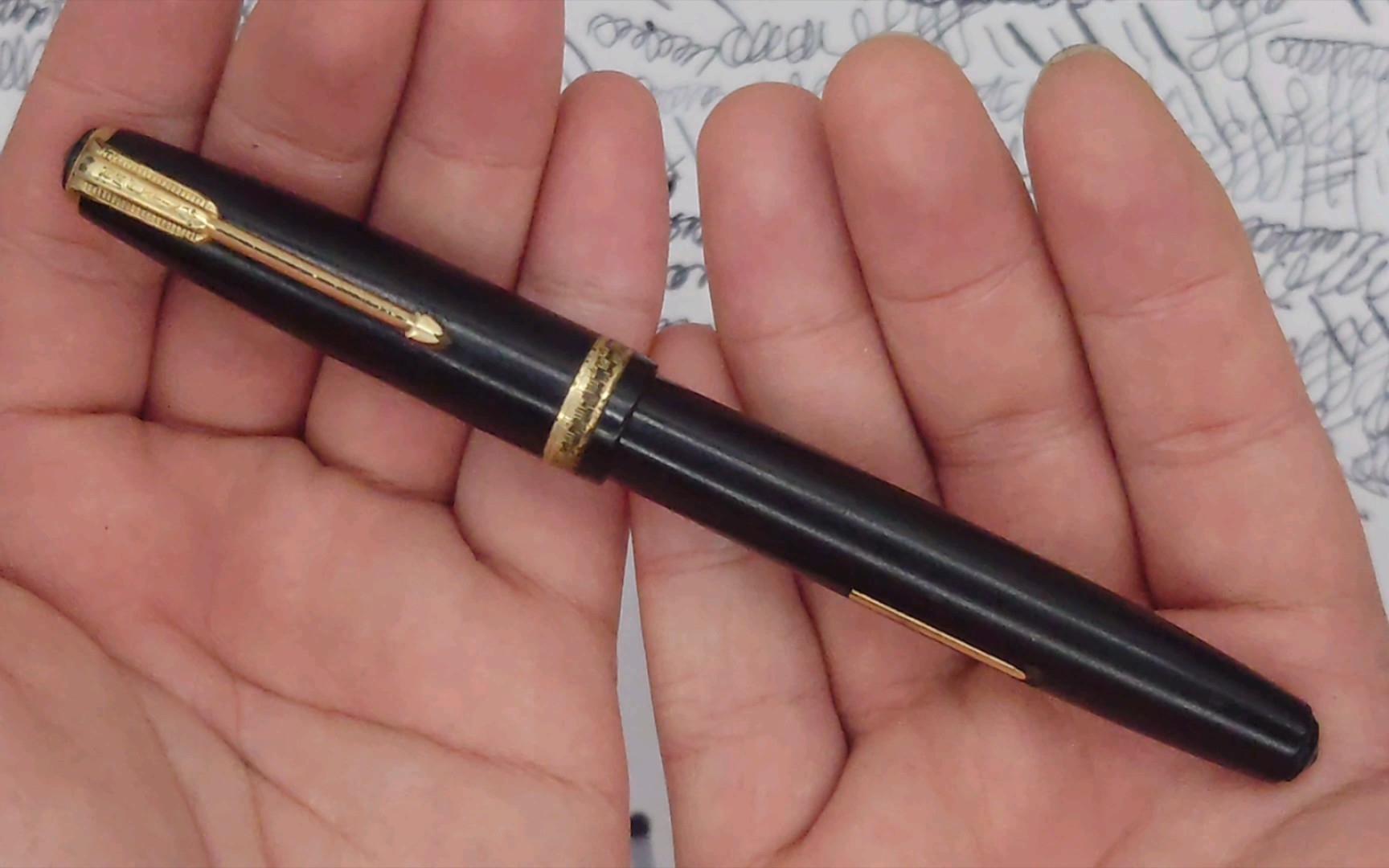 日本 白金 战前10年质保钢尖 赛璐珞钢笔 4号 ef尖 拉杆上墨