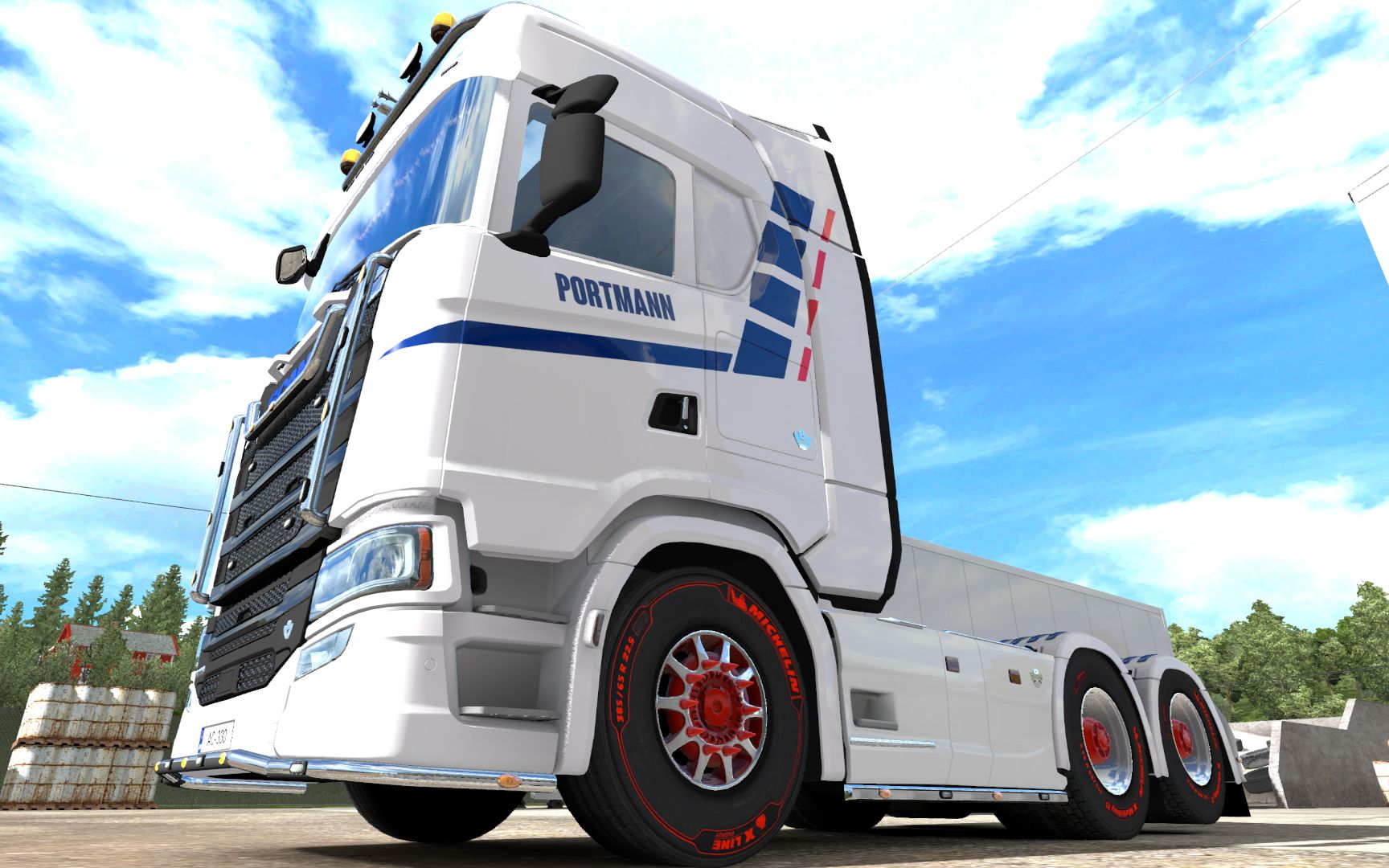 欧洲卡车模拟2,已将1000型装载机从斯塔万格运输到克里斯蒂安桑.