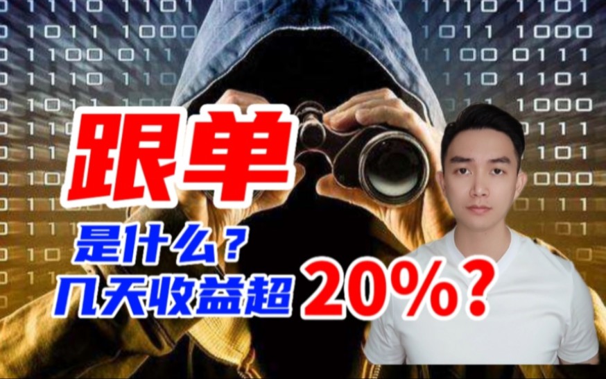 跟单是什么?几天收益超20%?哔哩哔哩bilibili