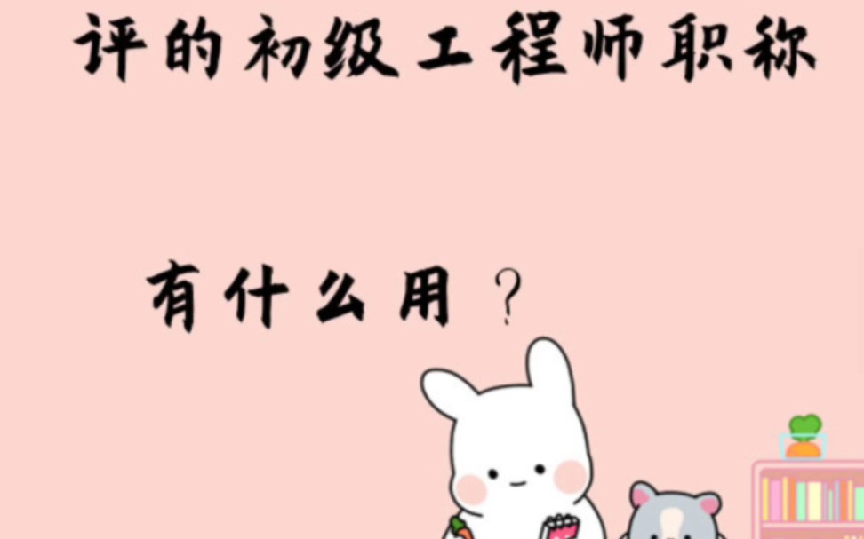 评的初级工程师职称有什么用?哔哩哔哩bilibili