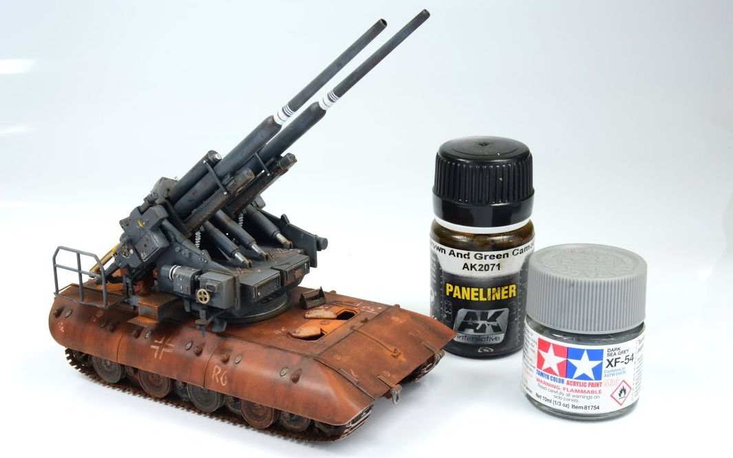 1比72比例德国e-100双发128毫米高射炮模型制作教程