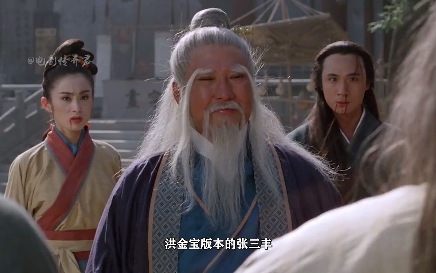 在拍摄《倚天屠龙记》电影时,洪金宝客串张三丰,台词是自己编的